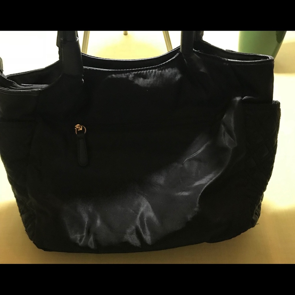 Price✂️Nicole Miller black satin hobo handbag - Picture 5 of 8